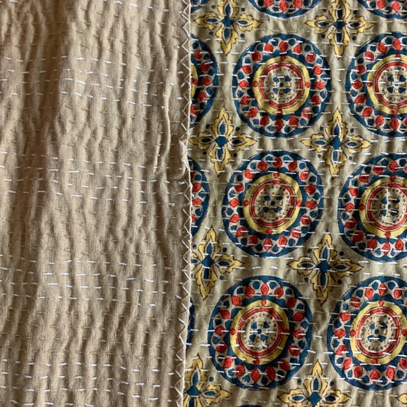 Hand Stitched Kantha Quilt Bedcover - Picture 4 of 10
